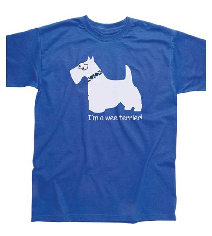Wee Terrier Blue Childrens T-Shirt