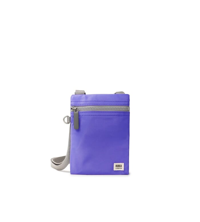 Roka Chelsea Simple Purple Recycled Nylon Crossbody Bag