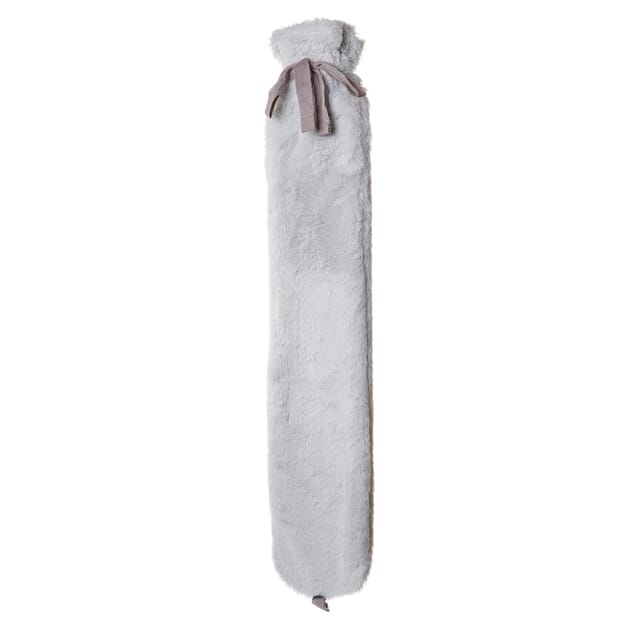 Aroma Home Grey Faux Fur Long Hot Water Bottle