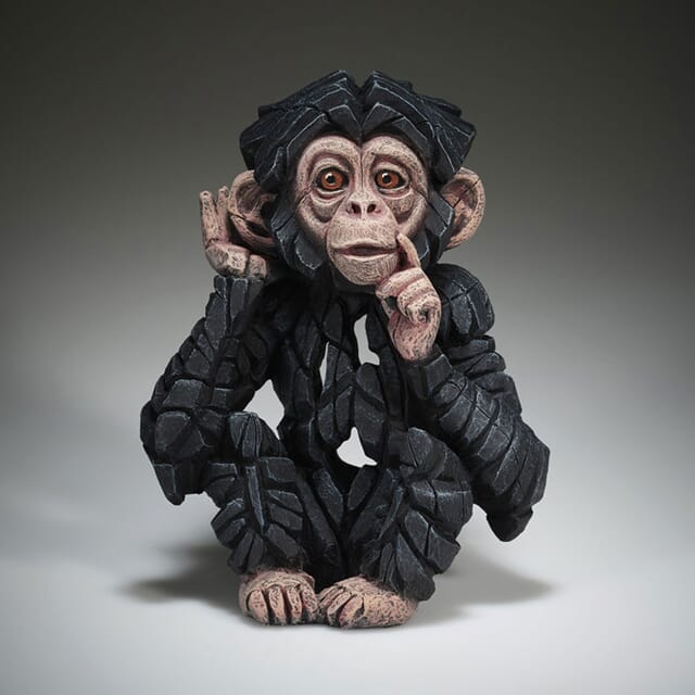 Edge Sculpture, Baby Chimpanzee "Hear no Evil"