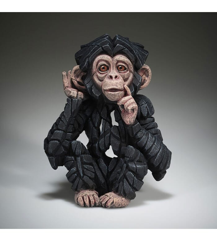 Edge Sculpture, Baby Chimpanzee "Hear no Evil"