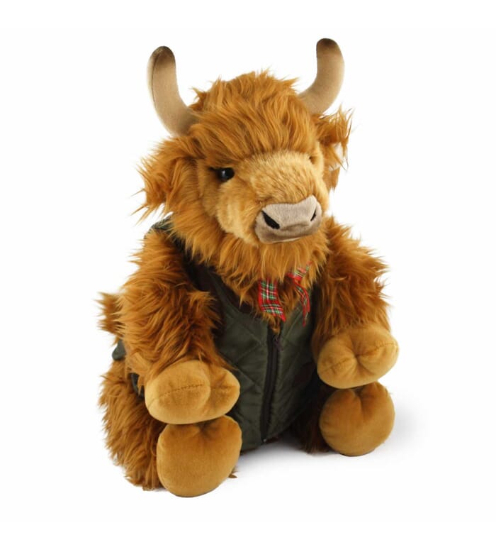 faithful friends collectables highland cow in a gilet