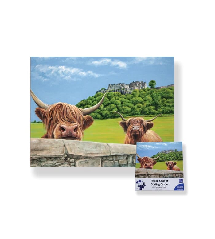 Heilan Coos at Stirling Castle, 1000 Piece Jigsaw Puzzle