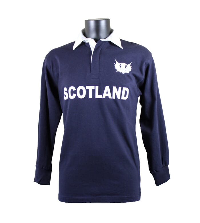 Men's Scotland Navy Long Sleeved Rugby Shirt