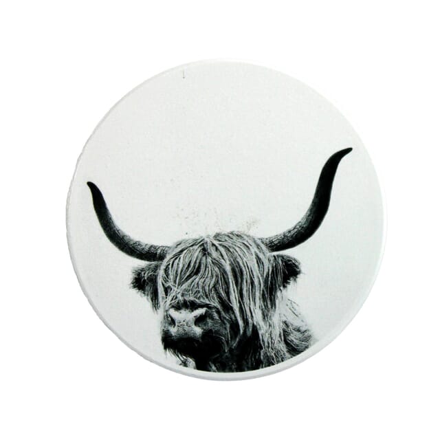 Nick Field, Black & White May The Highland Cow Coaster
