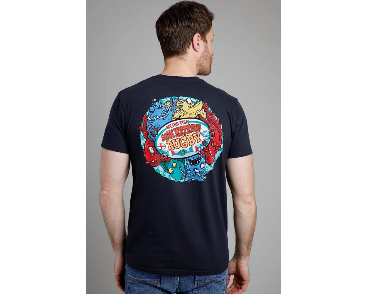 Weird Fish, Fish Nations Artist T-shirt, Navy