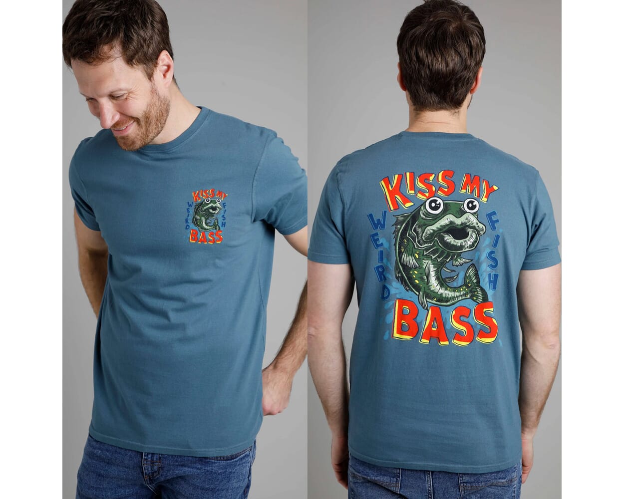 Weird Fish, Kiss My Bass Artist T-shirt, Blue Mirage