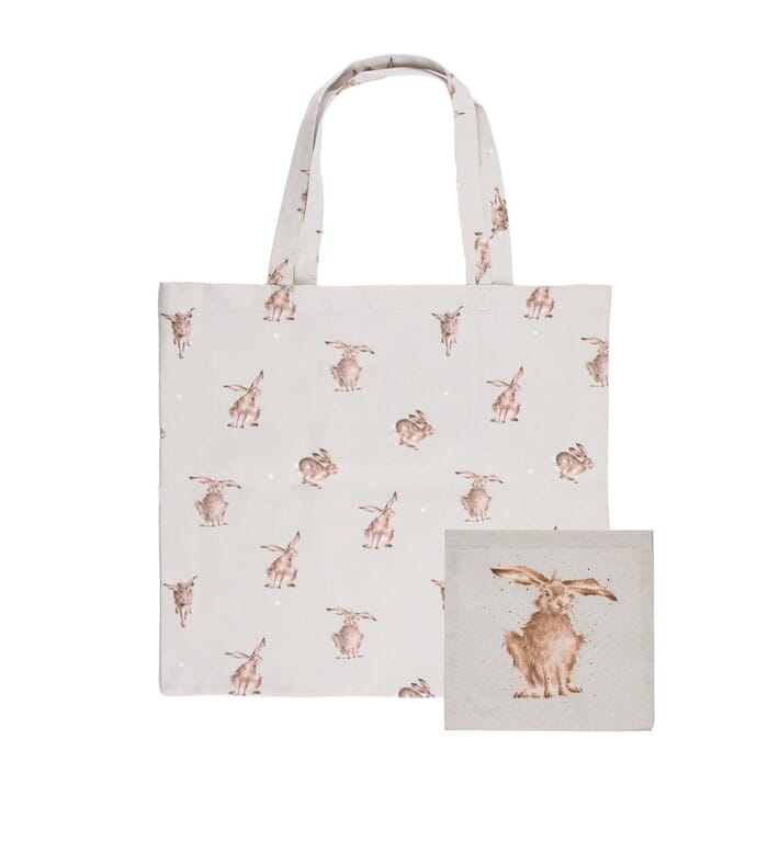 Wrendale 'Hare-Brained' Hare Foldable Shopper Bag