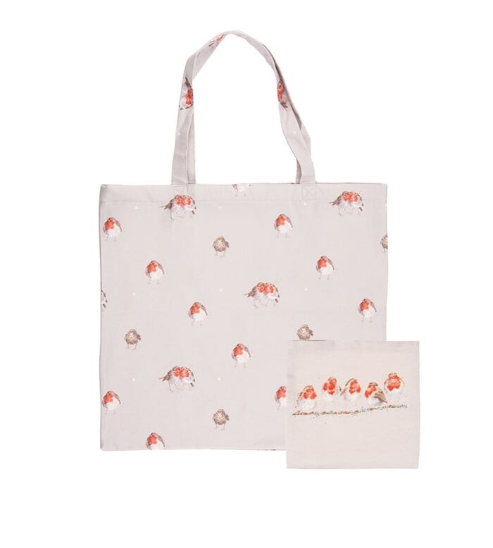 Wrendale 'Jolly Robin' Foldable Shopper Bag