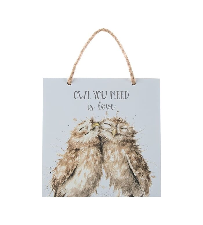Wrendale  Wooden Plaque - Owl You Need Is Love