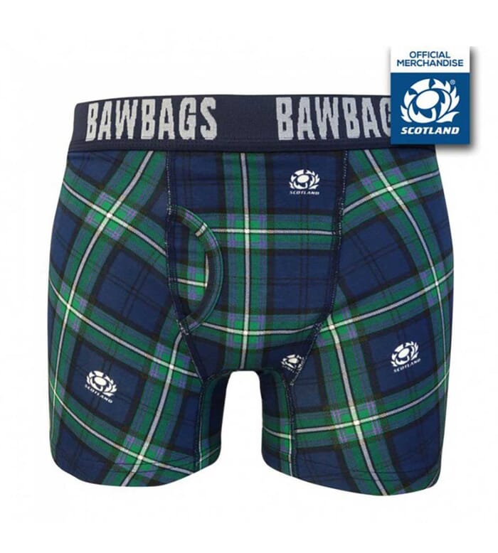 Bawbags Scotland Rugby Tartan Boxer Shorts