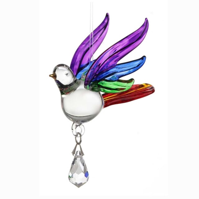 Fantasy Glass Songbird Suncatcher