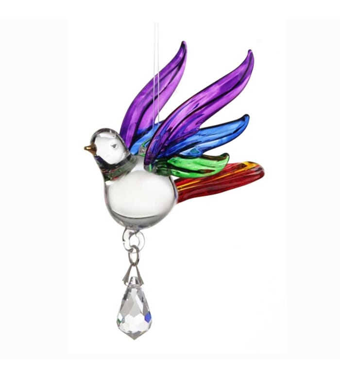 Fantasy Glass Songbird Suncatcher