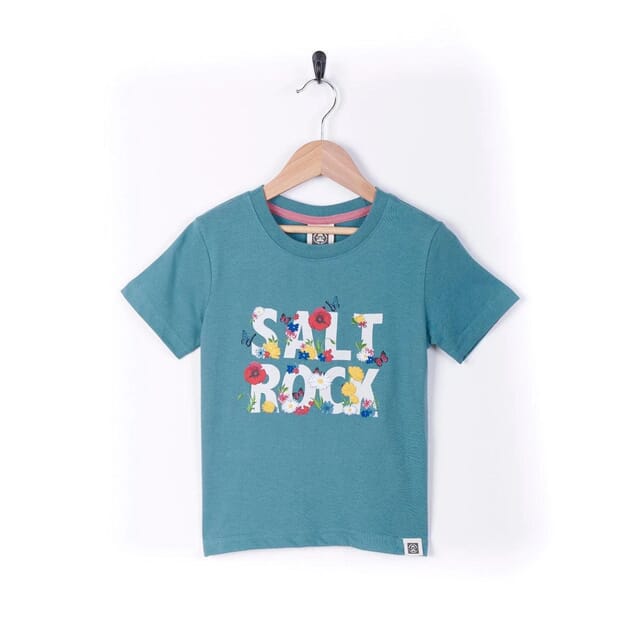Saltrock Flowers Kids Short Sleeved T-Shirt Front