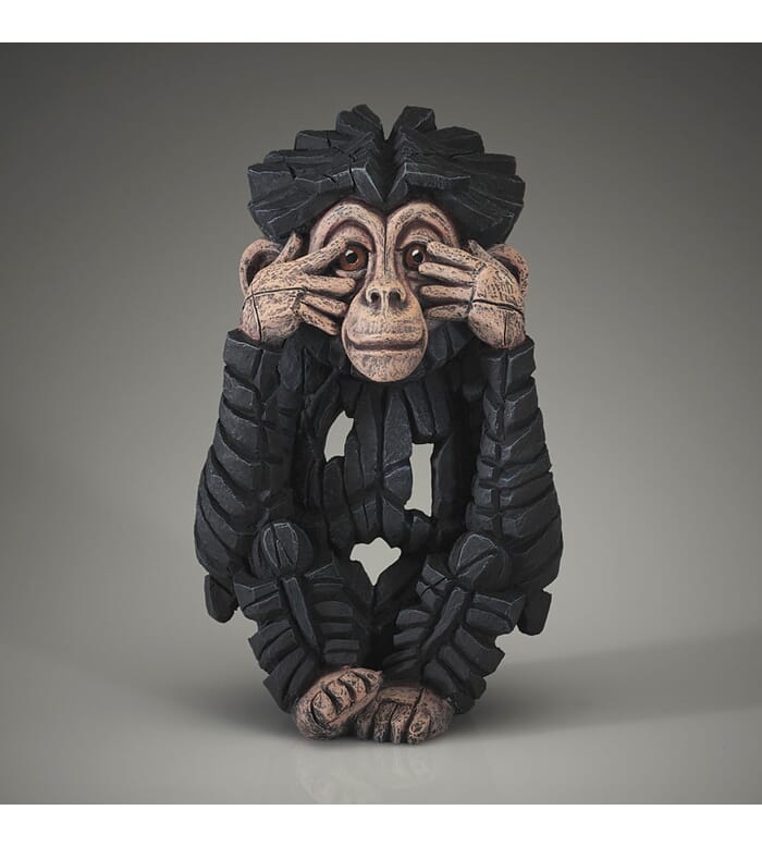 Edge Sculpture, Baby Chimpanzee "See No Evil"