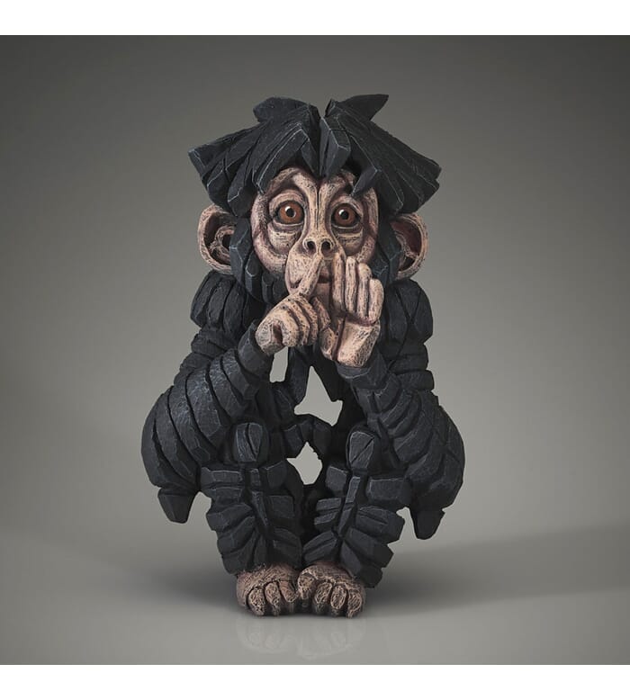 Edge Sculpture, Baby Chimpanzee "Speak No Evil"