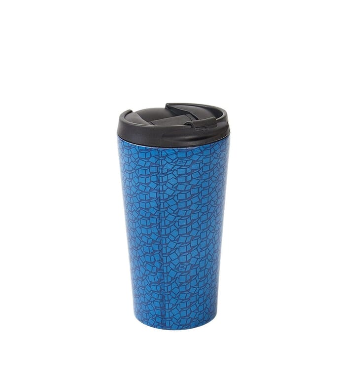 Eco Chic Thermal Coffee Cup, Disrupted Cubes