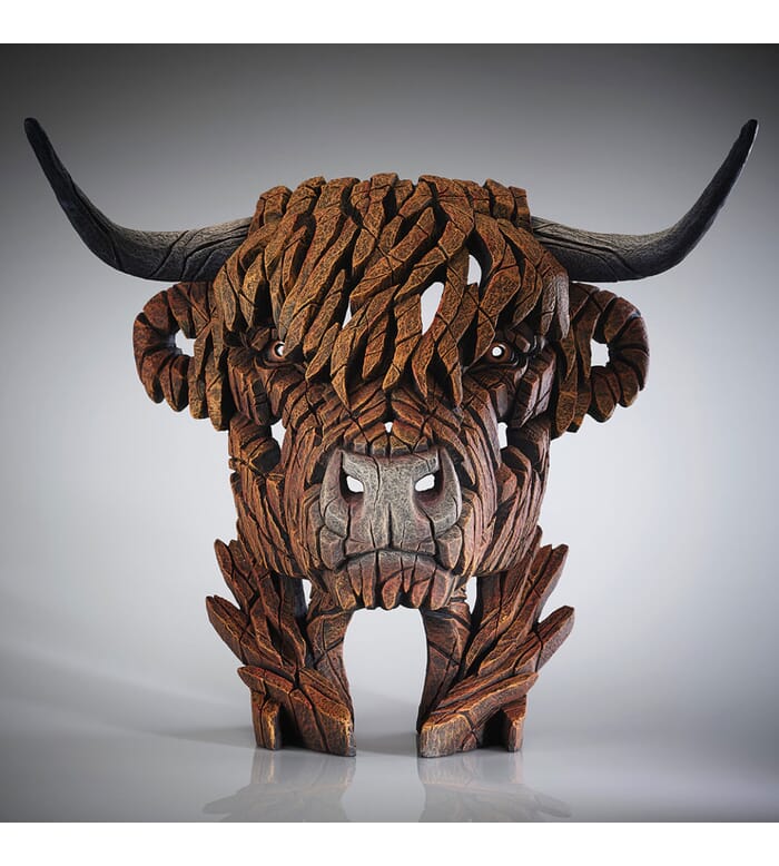 Edge Sculpture Highland Cow Bust