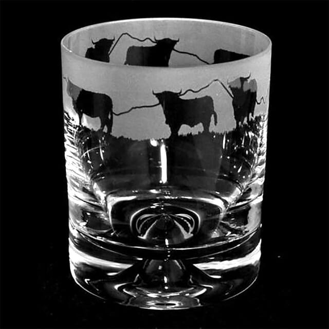 The Milford Collection Highland Cow Whisky Tumbler