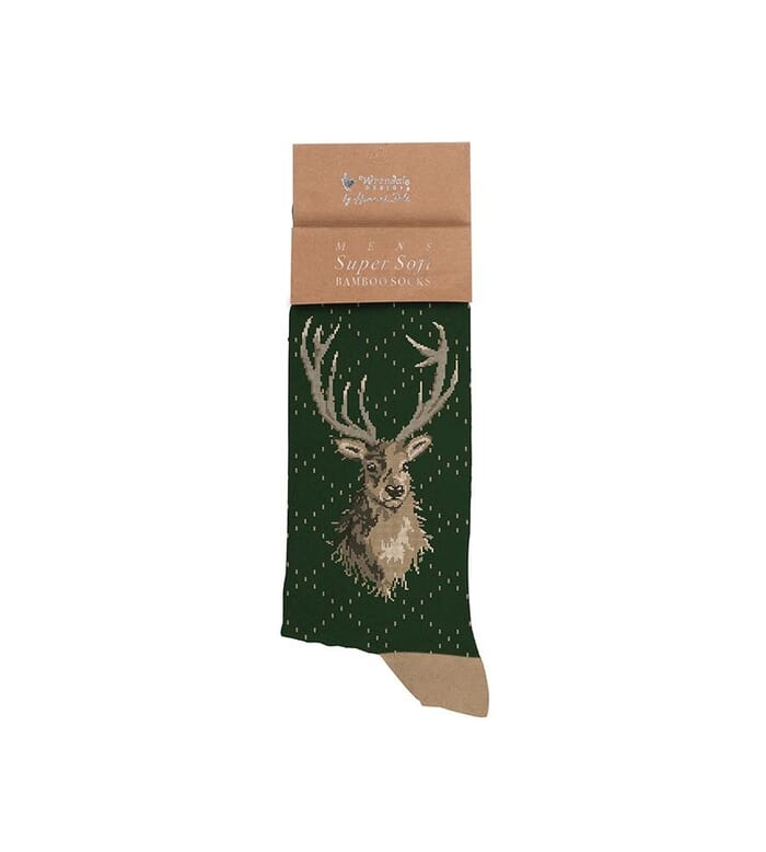 Wrendale 'Potrait of A  Stag' Stag Men's Socks