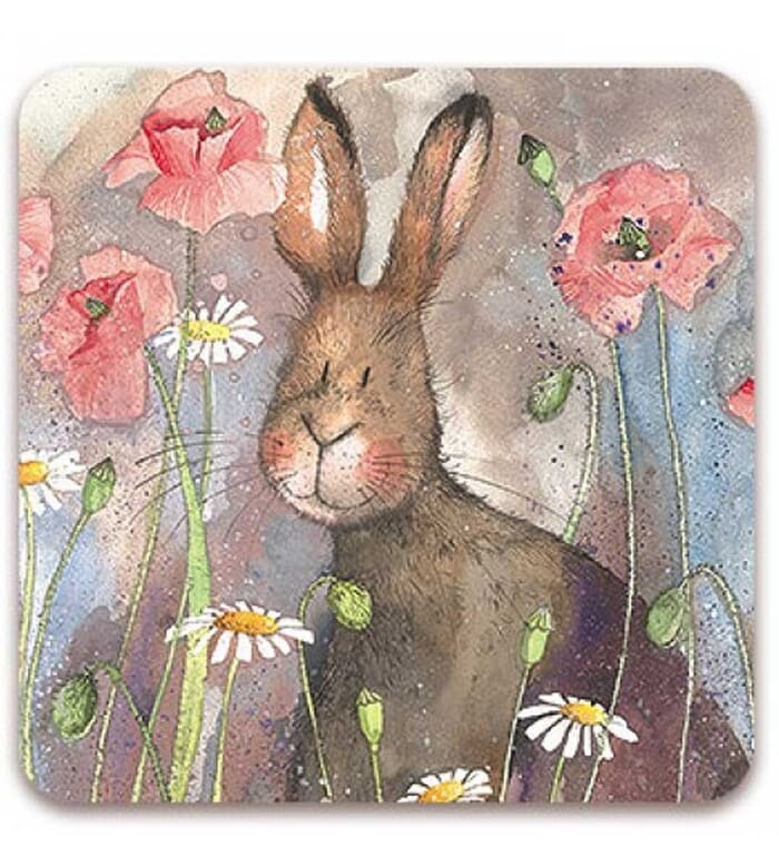 Alex Clarks Hare And Poppies Coaster