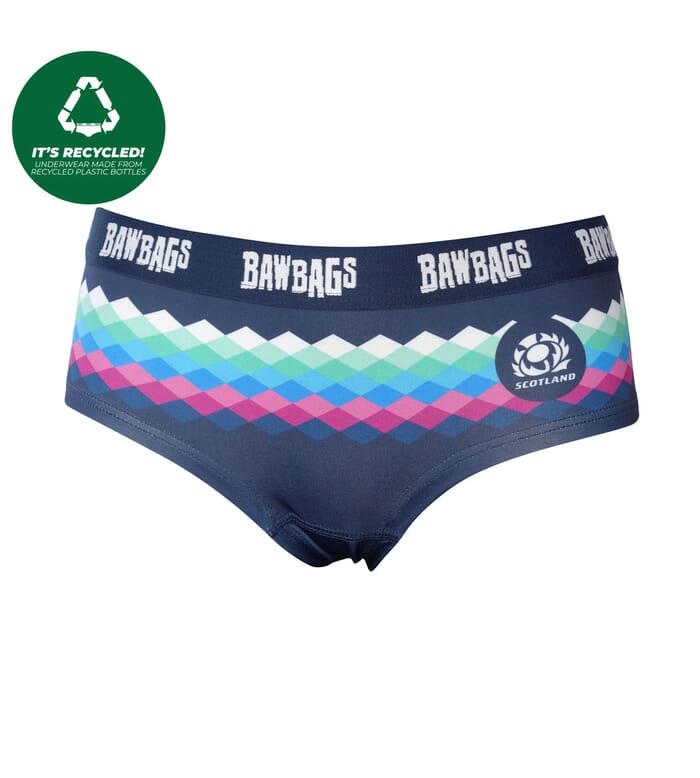 Bawbags, Women's Cool De Sacs Underwear, Scotland Rugby Landscape