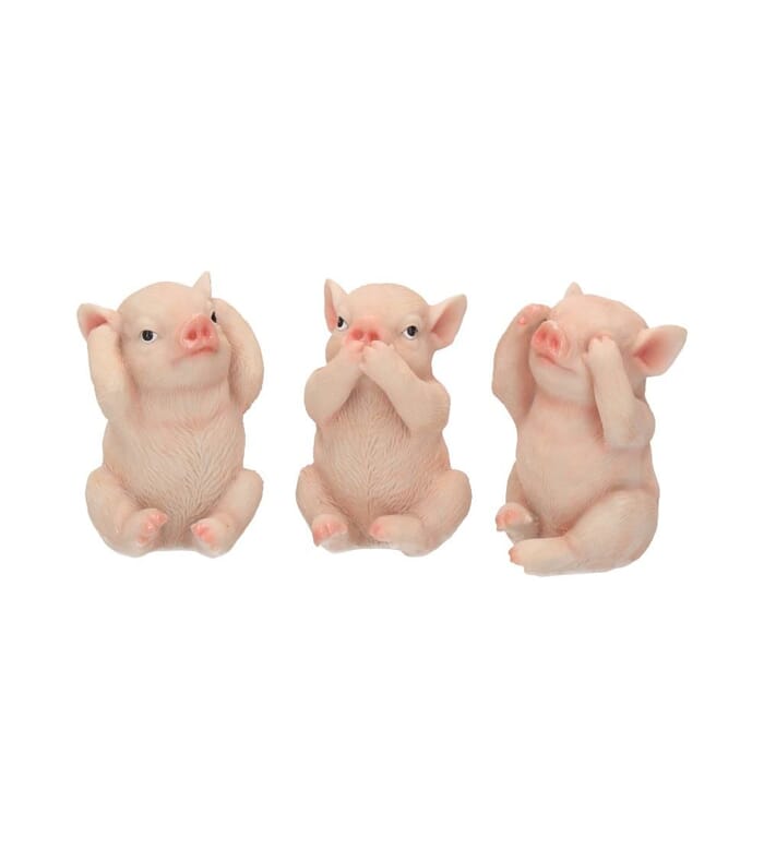 Nemesis Now Three Wise Pigs Figurines