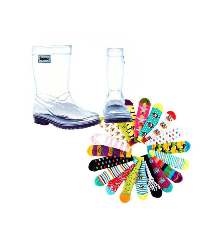 Squelch Welly Boots, Customise your Socks