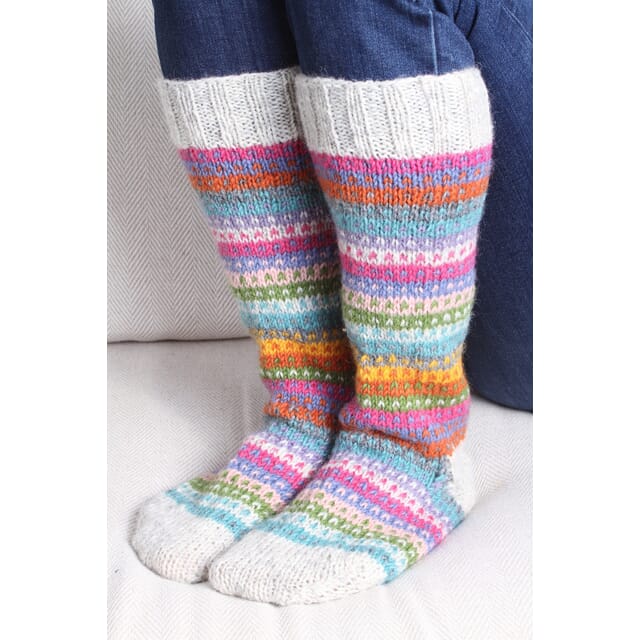Villarica Legwarmer Pachamama hand knitted fashionable wool leg