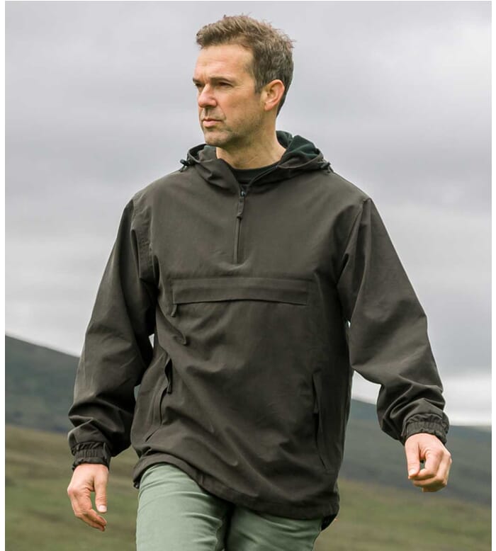 Hoggs of Fife Struther Waterproof Smock Field Jacket-Dark Green