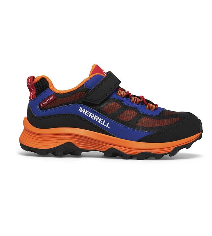 Merrel Big Kid's Moab Speed Low A/C Waterproof Shoe, Black/Orange