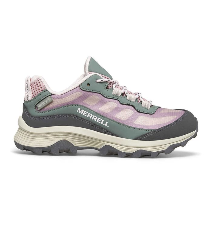 Merrel Big Kid's Moab Speed Low A/C Waterproof Shoe, Pink/Olive